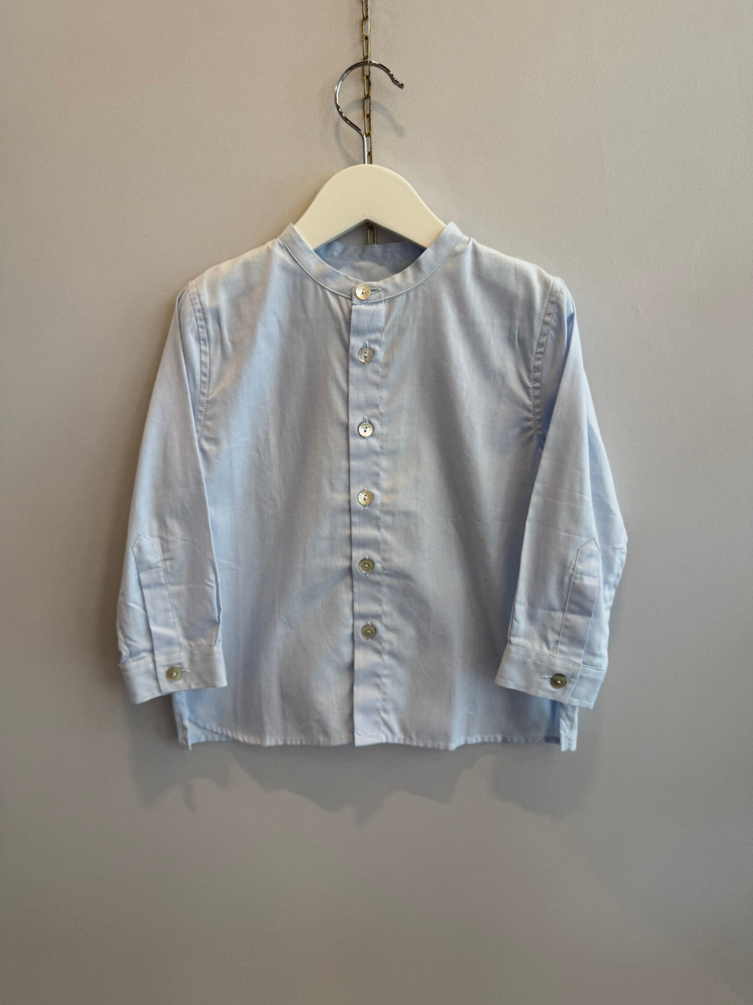 Camicia azzurra collo coreano