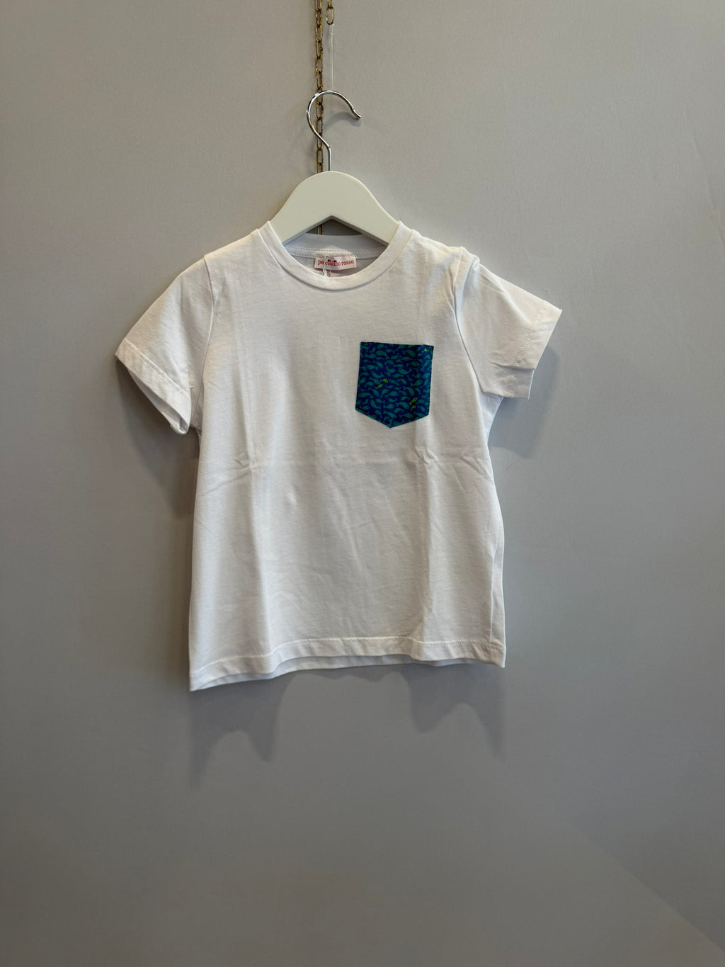 T-shirt con taschino pesciolini