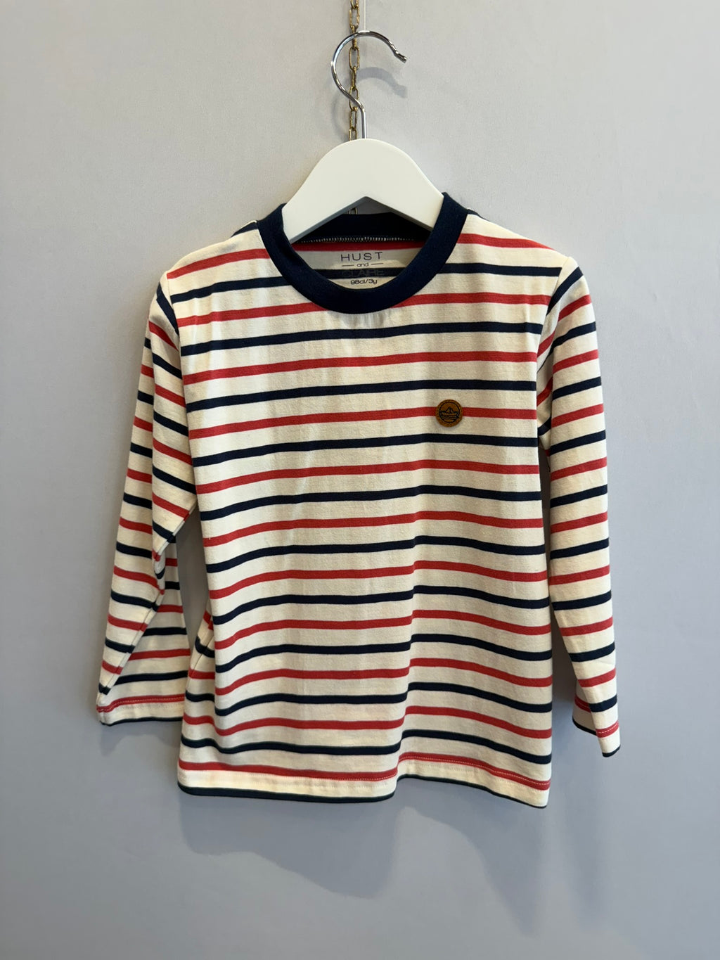T-shirt Cotone righe blu e rosso