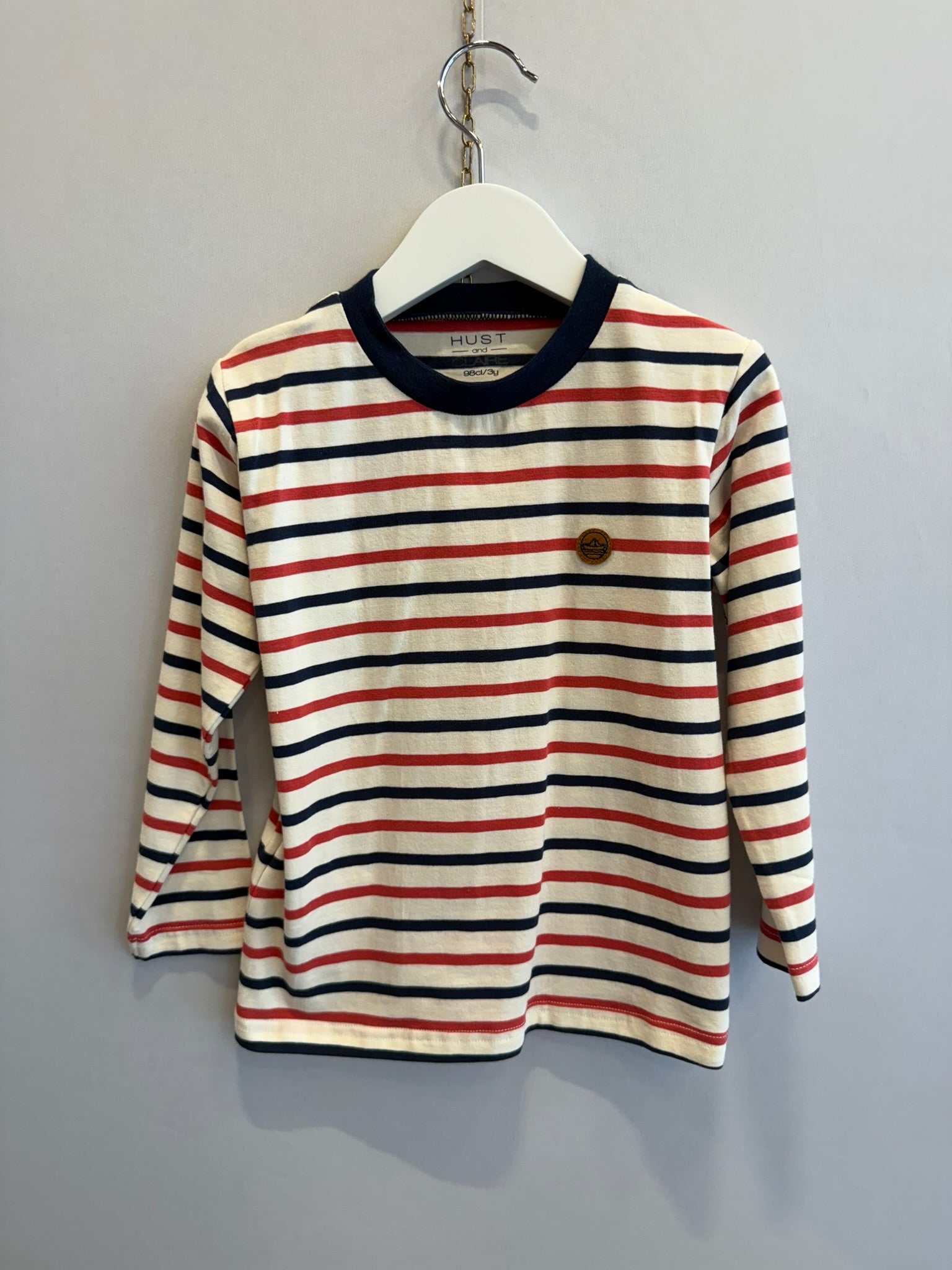 T-shirt Cotone righe blu e rosso
