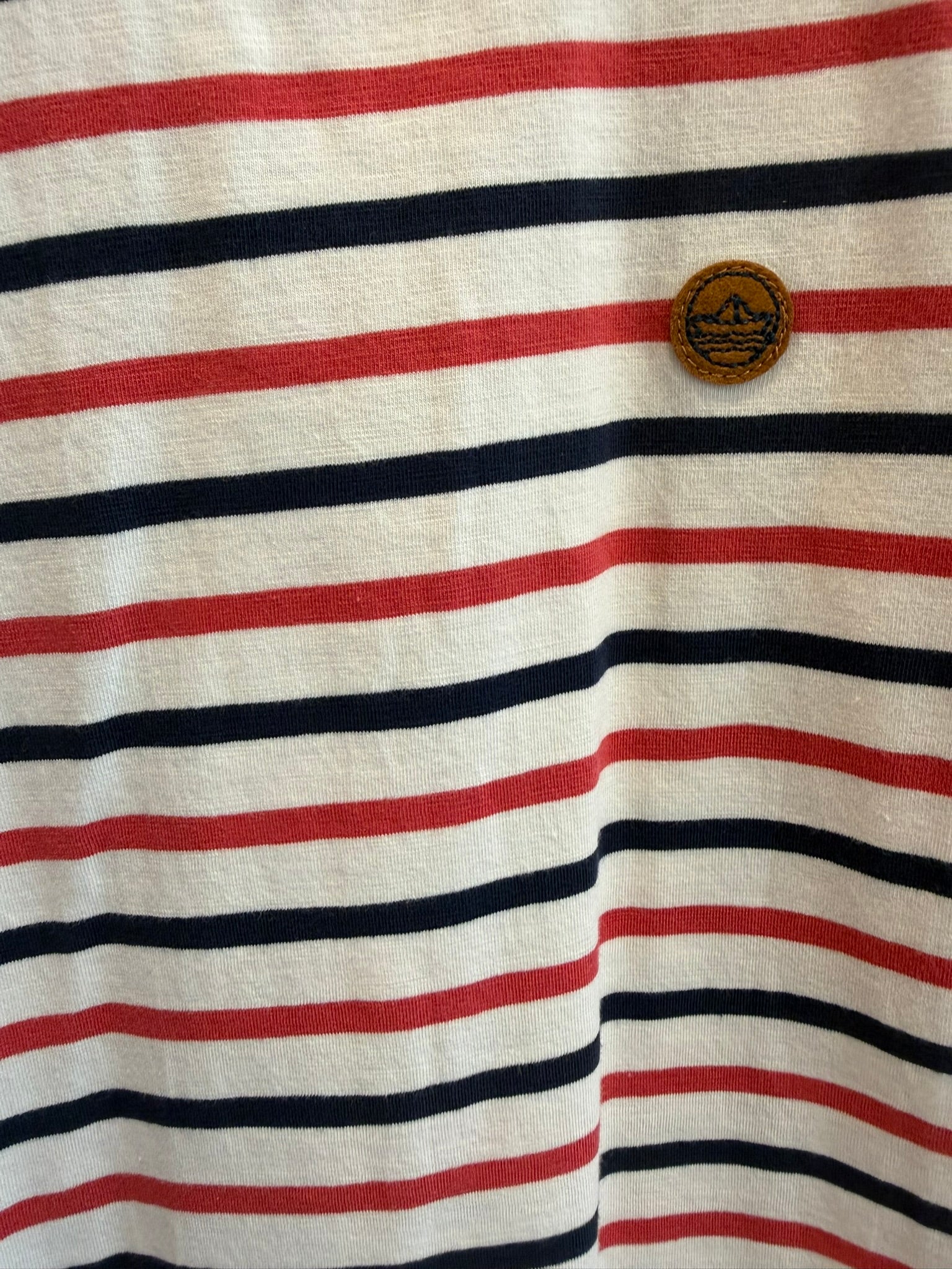 T-shirt Cotone righe blu e rosso