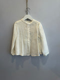 Camicia collo coreano - misto lino e cotone