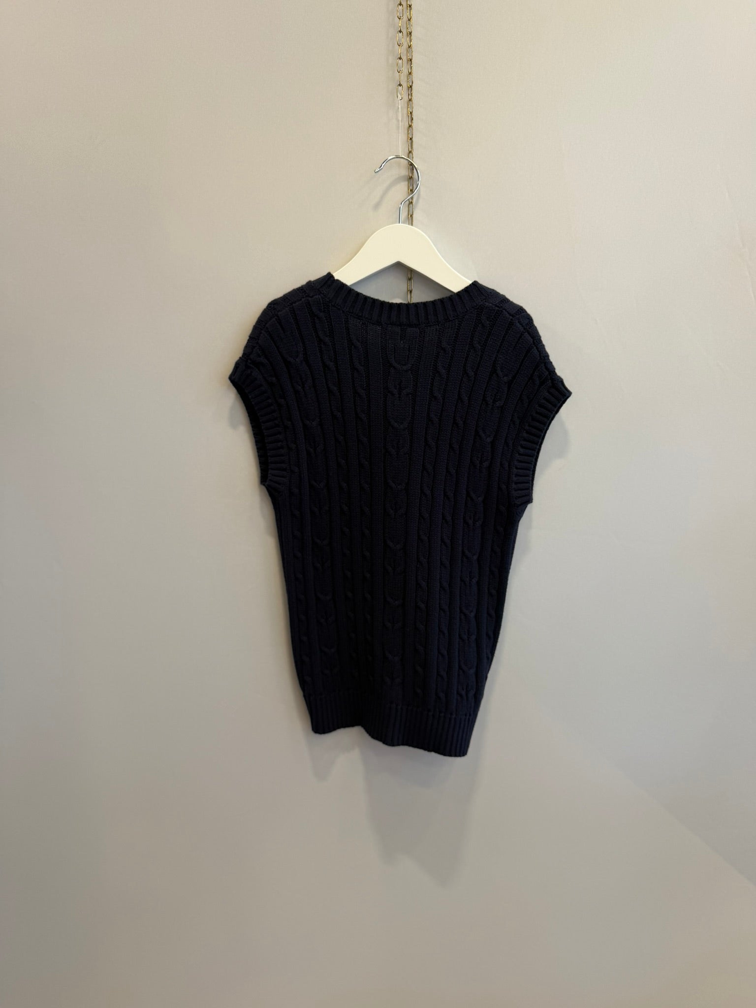Cardigan Smanicato Cotone Organico