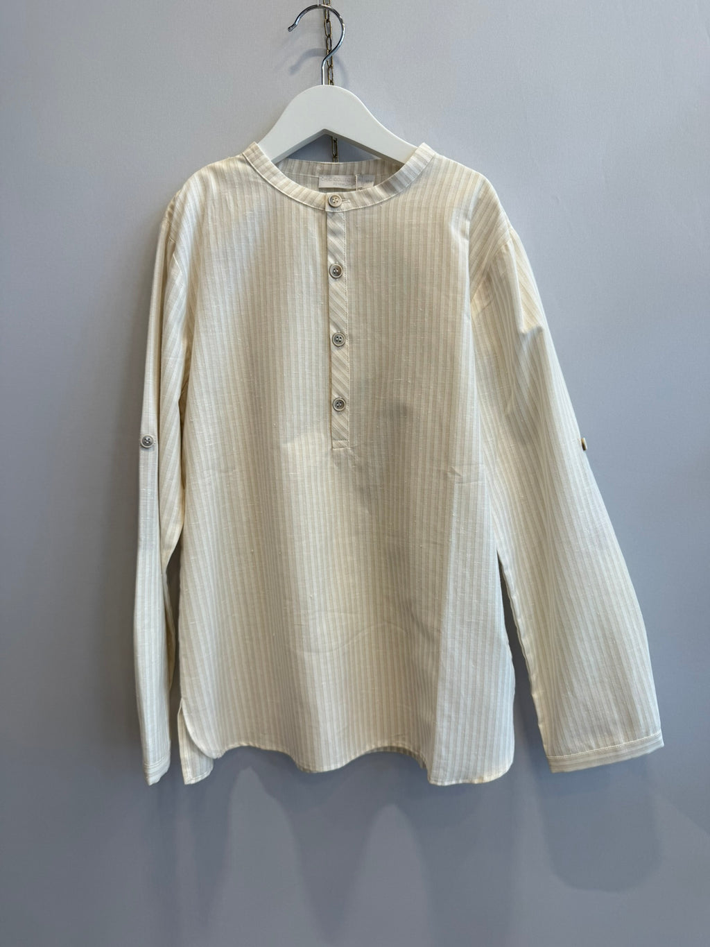 Camicia Righe Beige