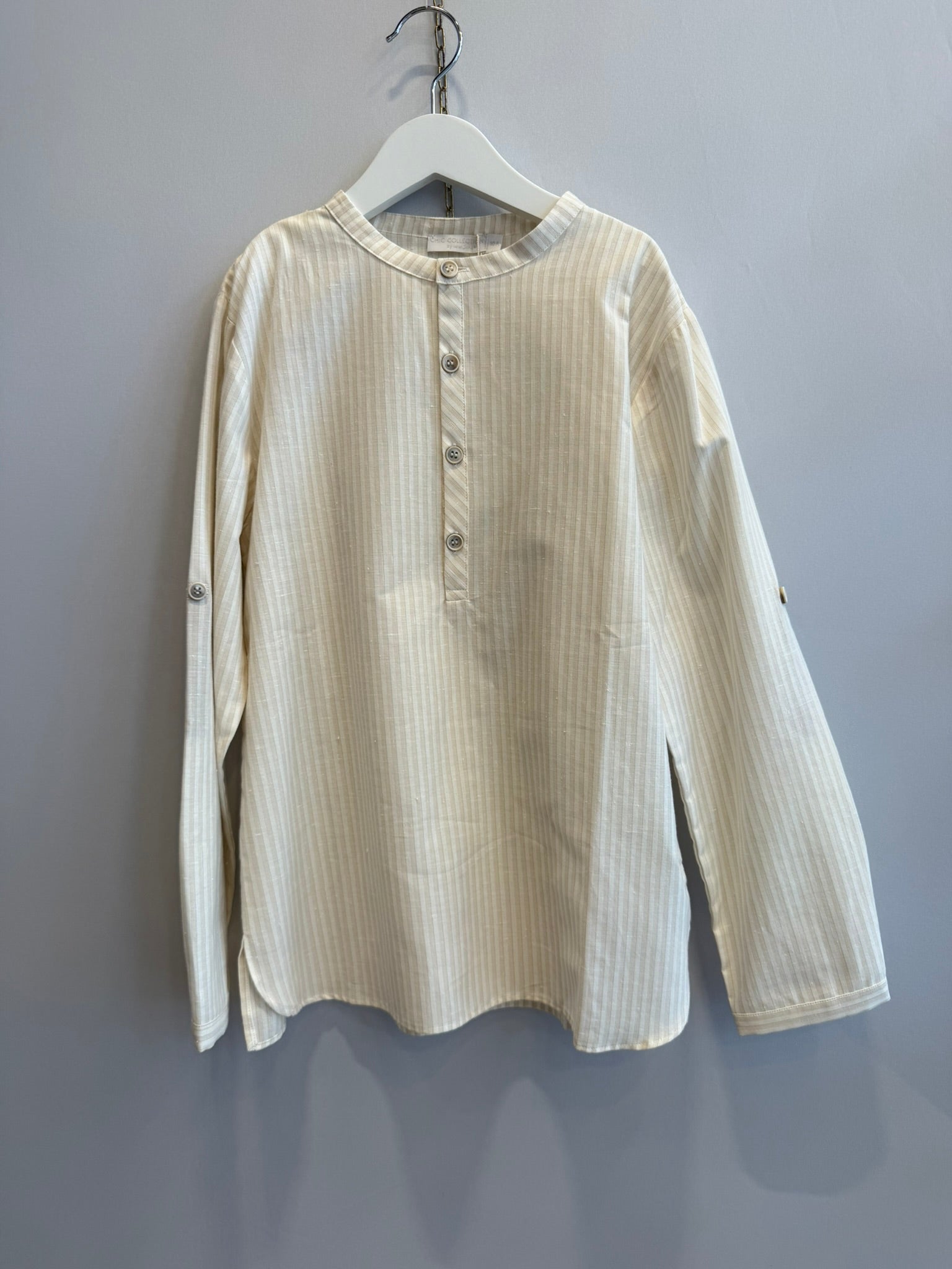 Camicia Righe Beige