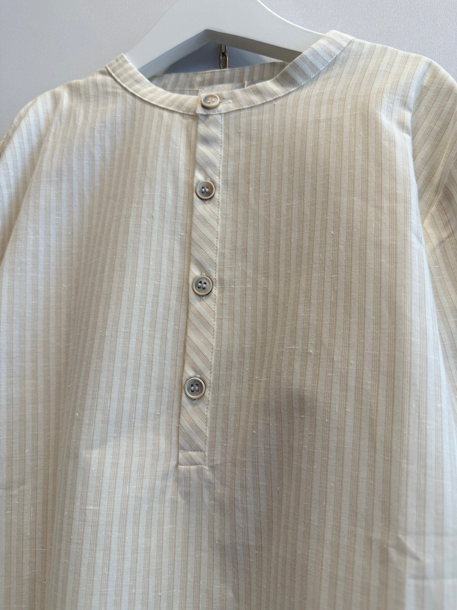 Camicia Righe Beige