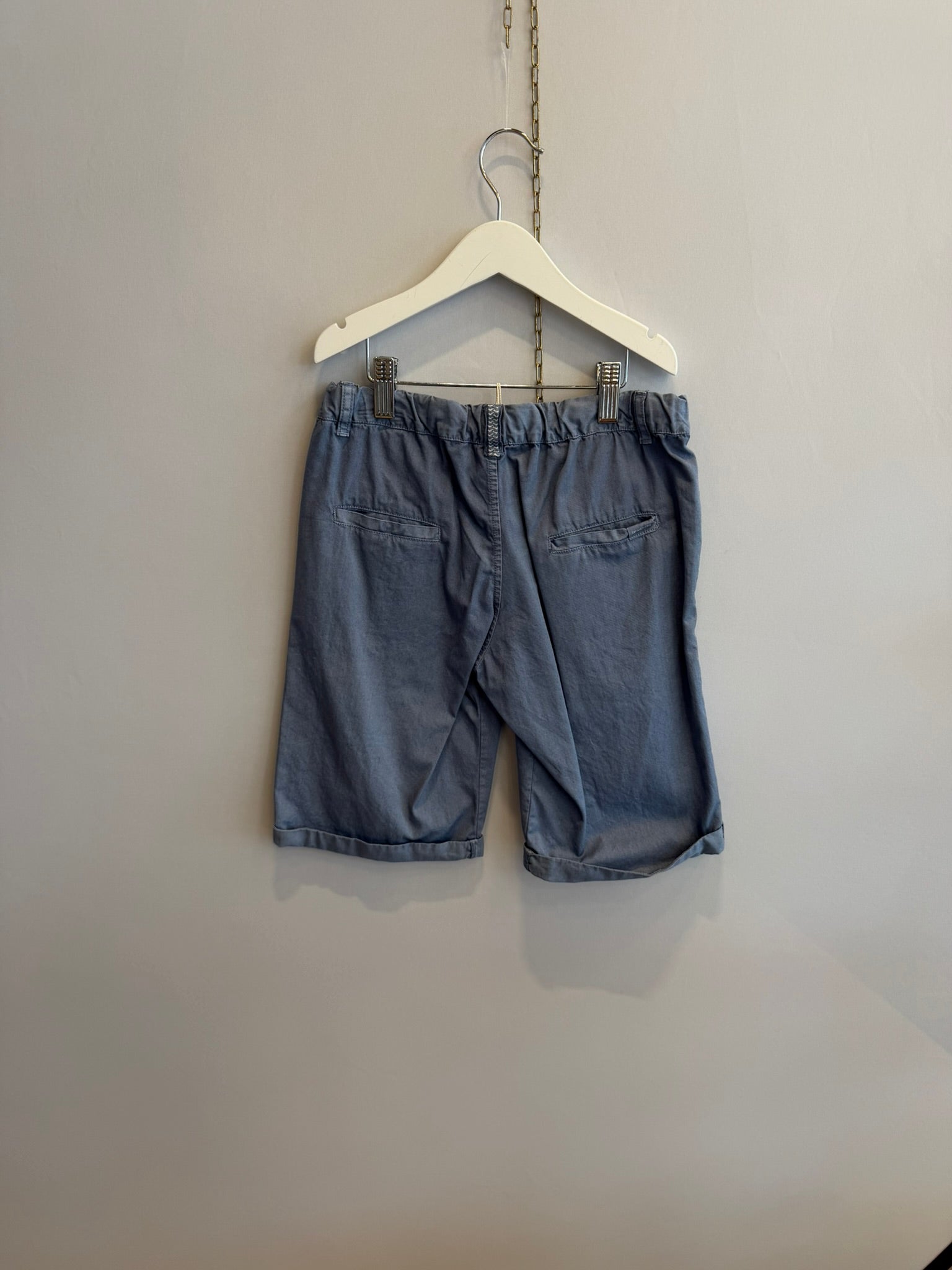 Short Azzurro con Bottone
