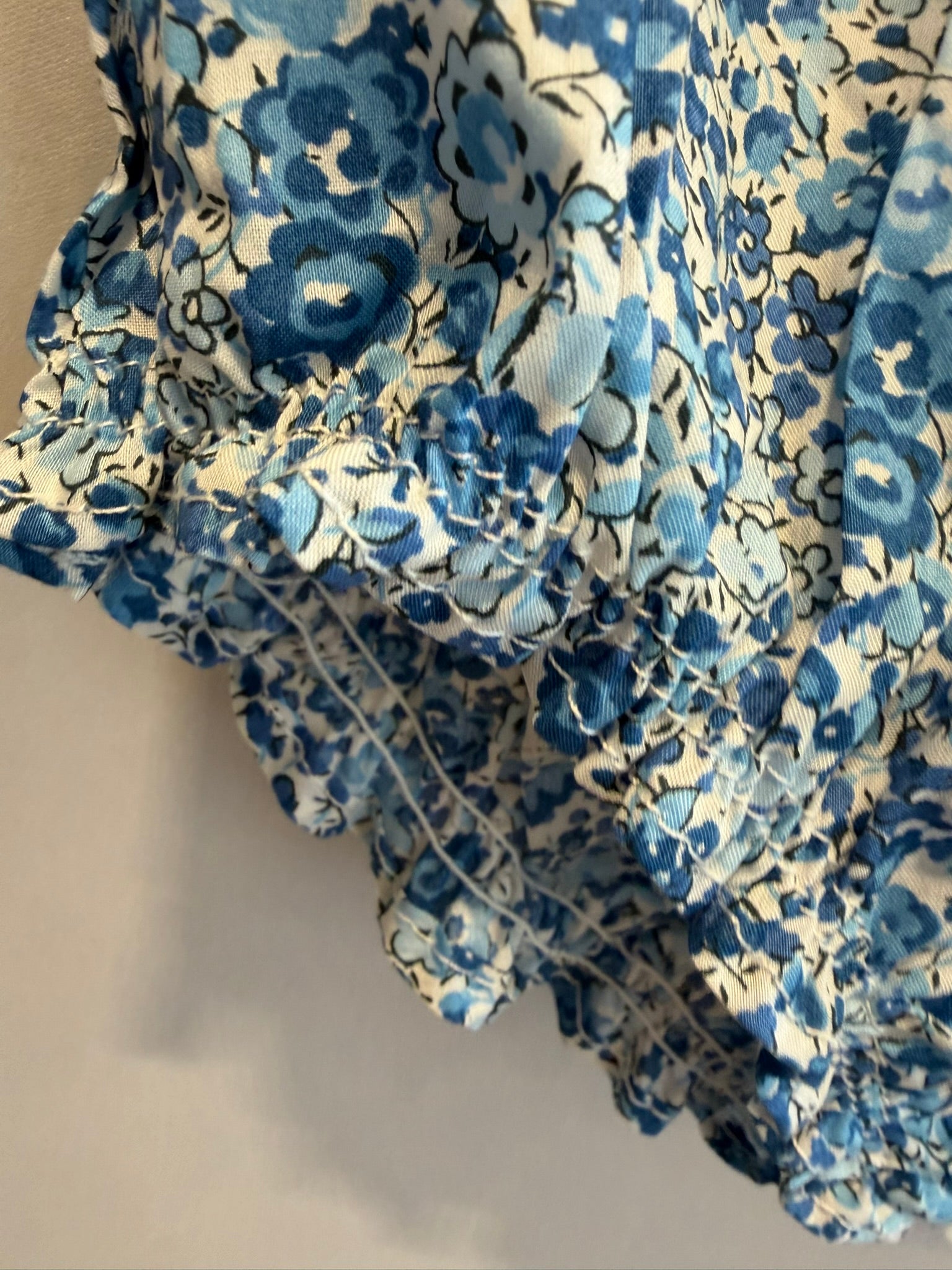 Copripannolino Liberty Fiori Blu