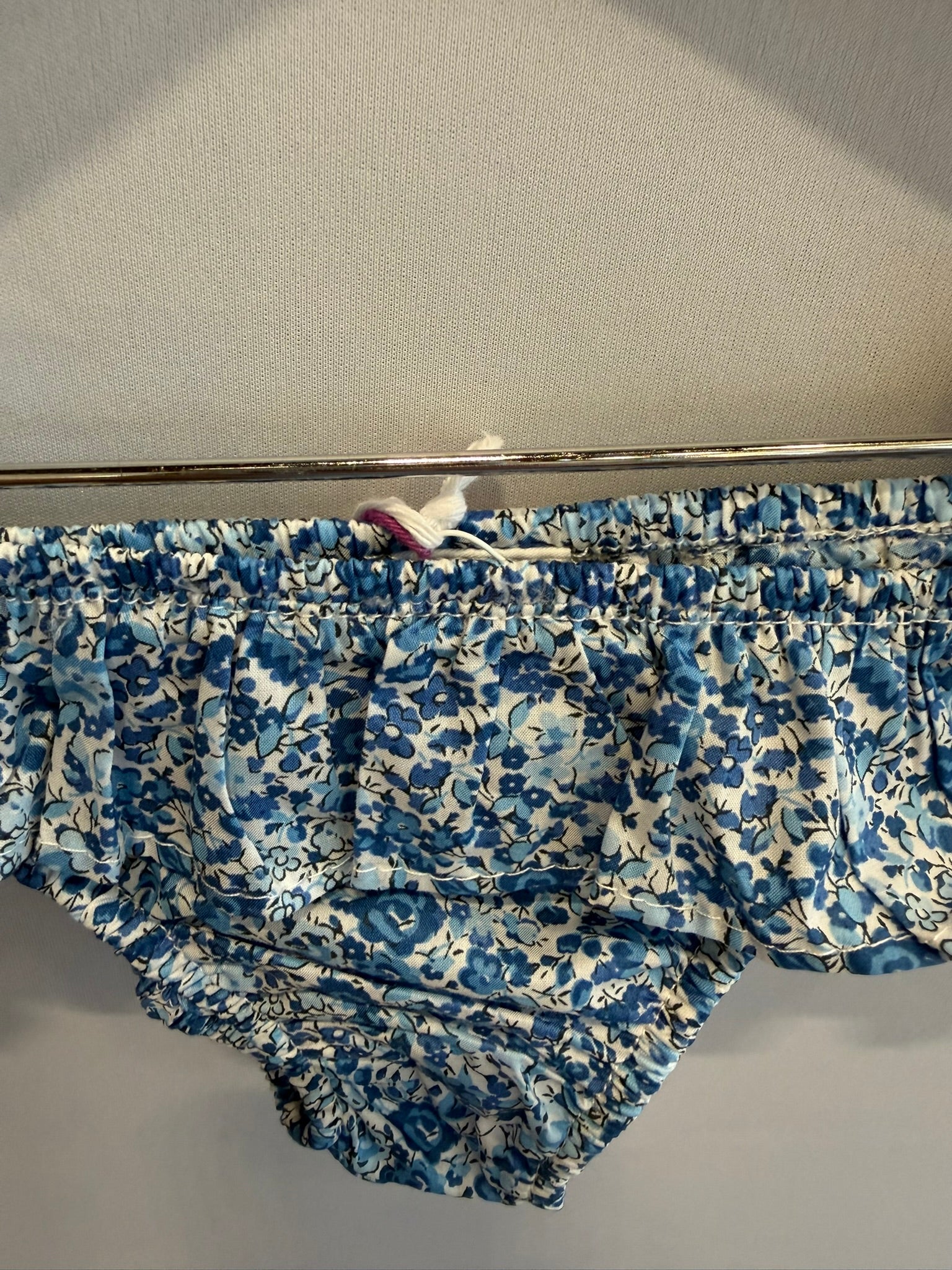 slip in cotone liberty fiori blu
