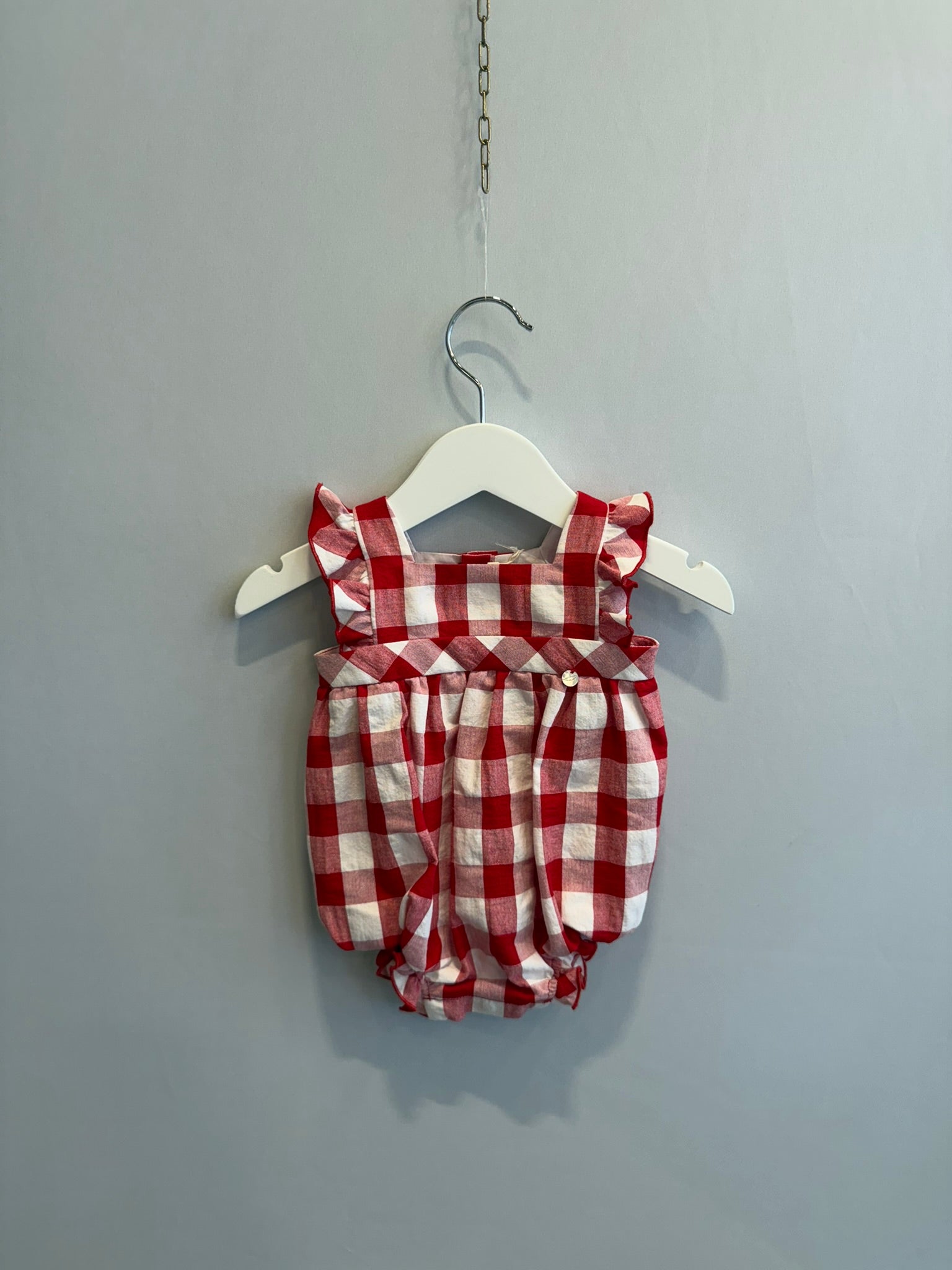 Pagliaccetto bimba scacchi rossi
