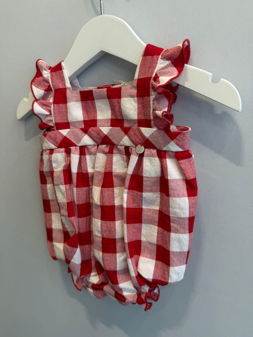 Pagliaccetto bimba scacchi rossi