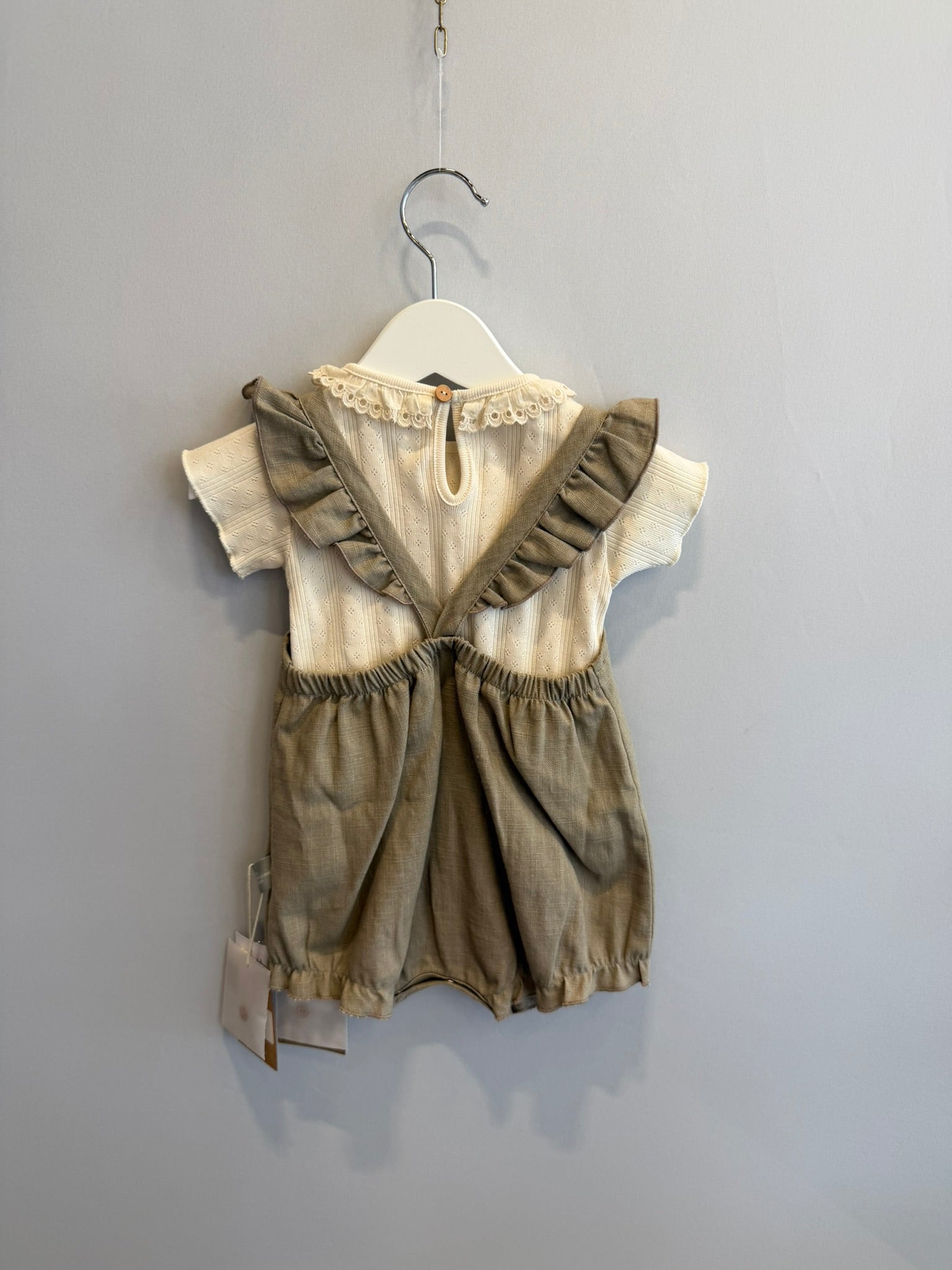 Completo T-shirt e Pagliaccetto, cotone e lino