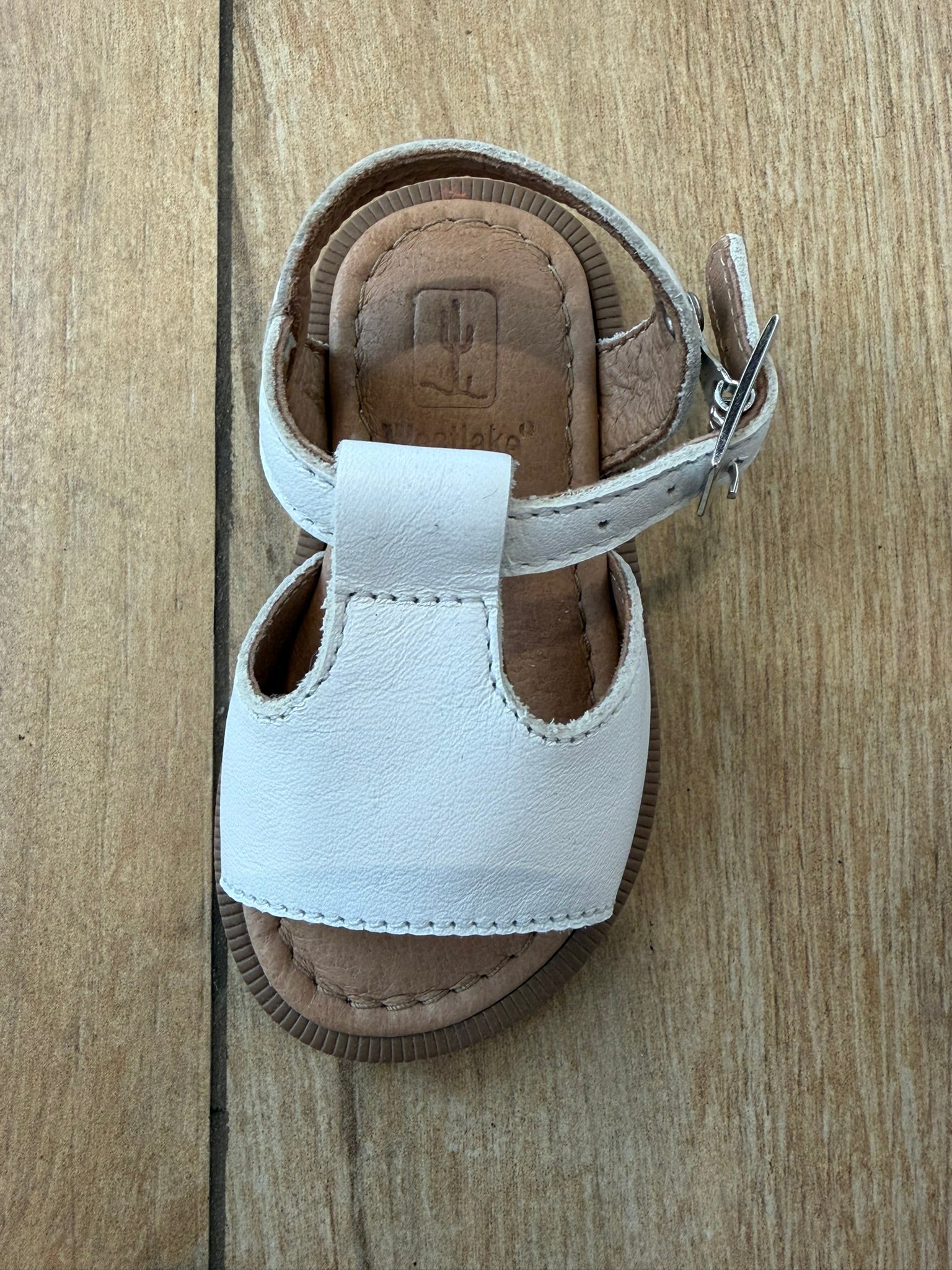 Sandali Neonata in cuoio Bianchi
