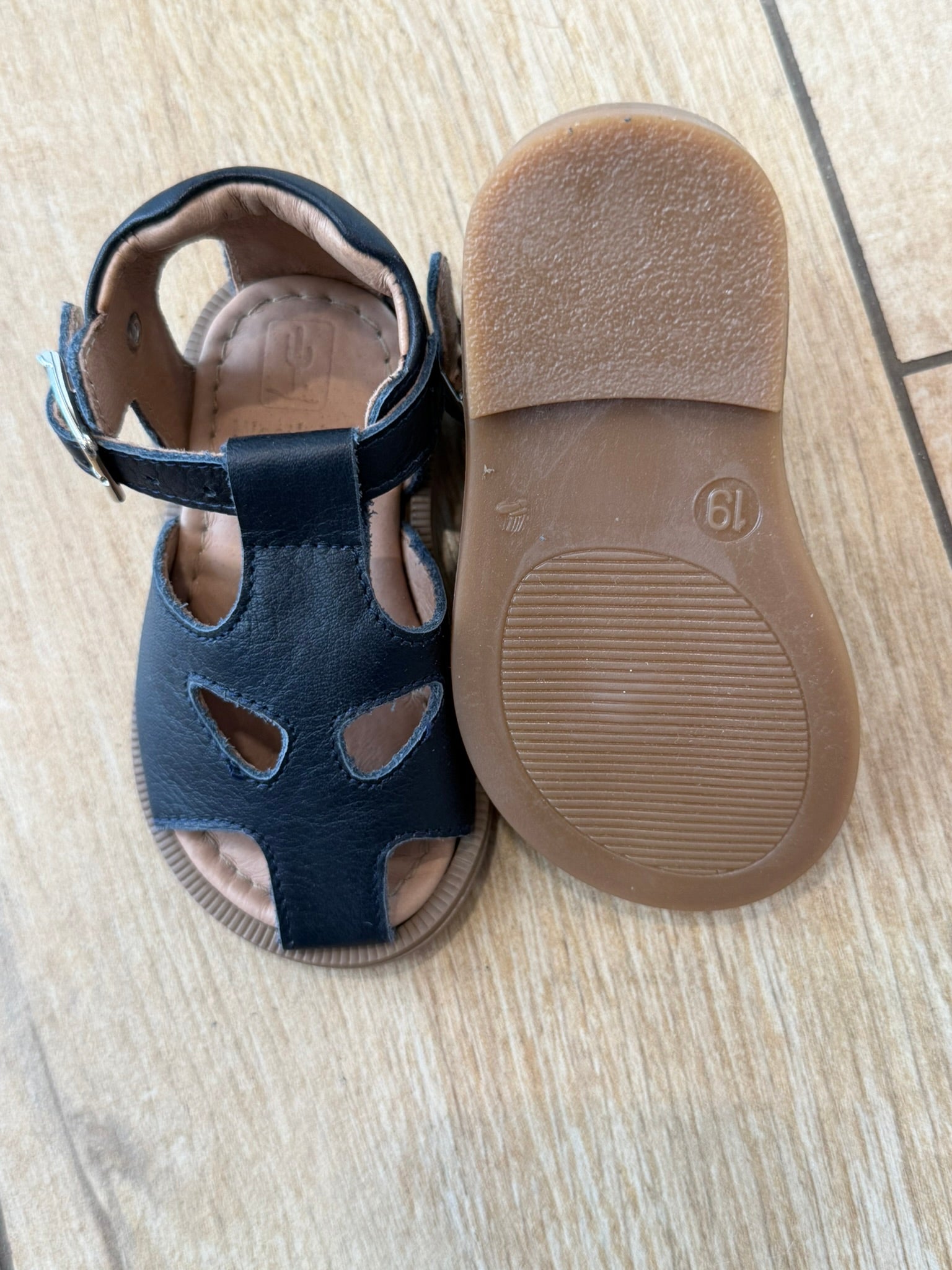Sandaletti in cuoio Blu