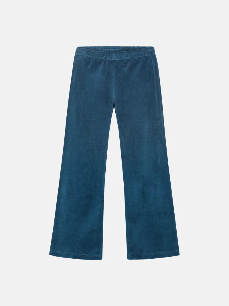 Pantalone ciliglia blu petrolio