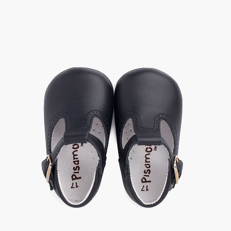 Scarpina neonati pelle blu