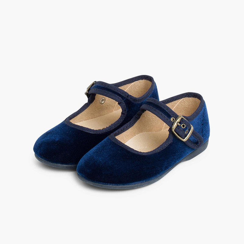 Ballerine in velluto blu notte