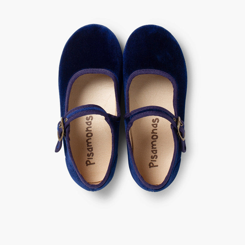 Ballerine in velluto blu notte